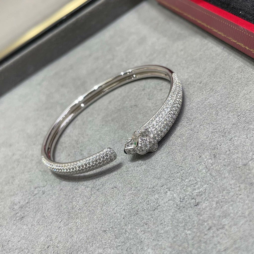 [⭐Reverie Jewels]PANTHERE FULL DIAMOND OPEN BRACELET