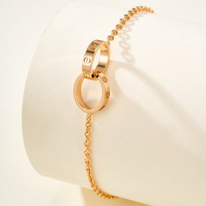 [⭐Reverie Jewels]LOVE BRACELET DOUBLE RING