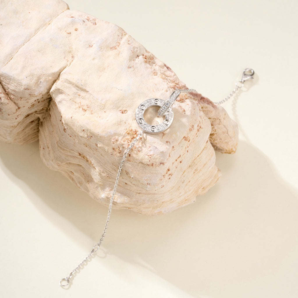 [⭐Reverie Jewels]LOVE DOUBLE RING FULL DIAMOND BRACELET