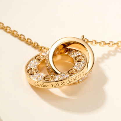 [⭐Reverie Jewels]LOVE DOUBLE RING FULL DIAMOND BRACELET