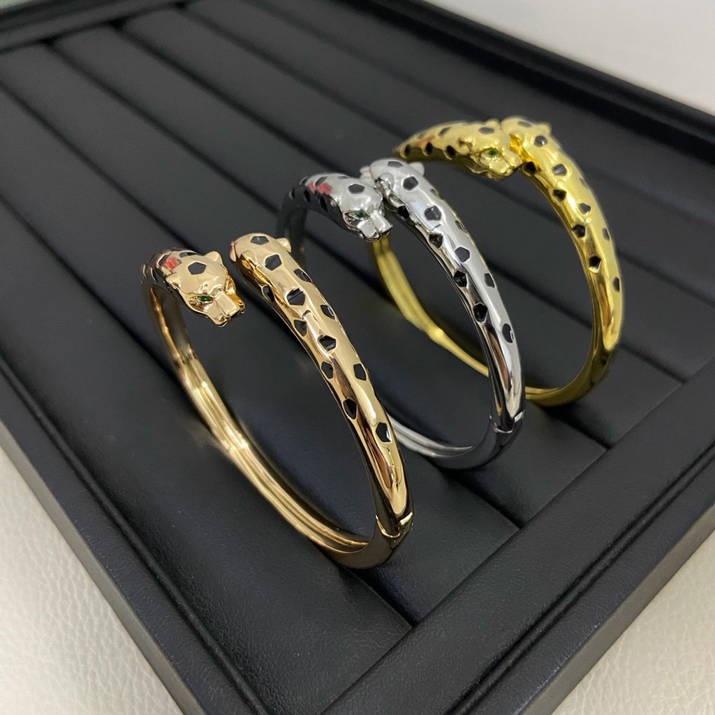 [⭐Reverie Jewels]PANTHERE DOUBLE HEADED OPEN BRACELET