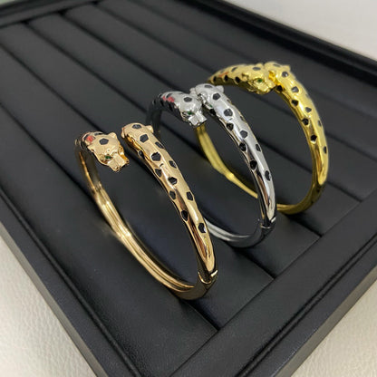 [⭐Reverie Jewels]PANTHERE DOUBLE HEADED OPEN BRACELET