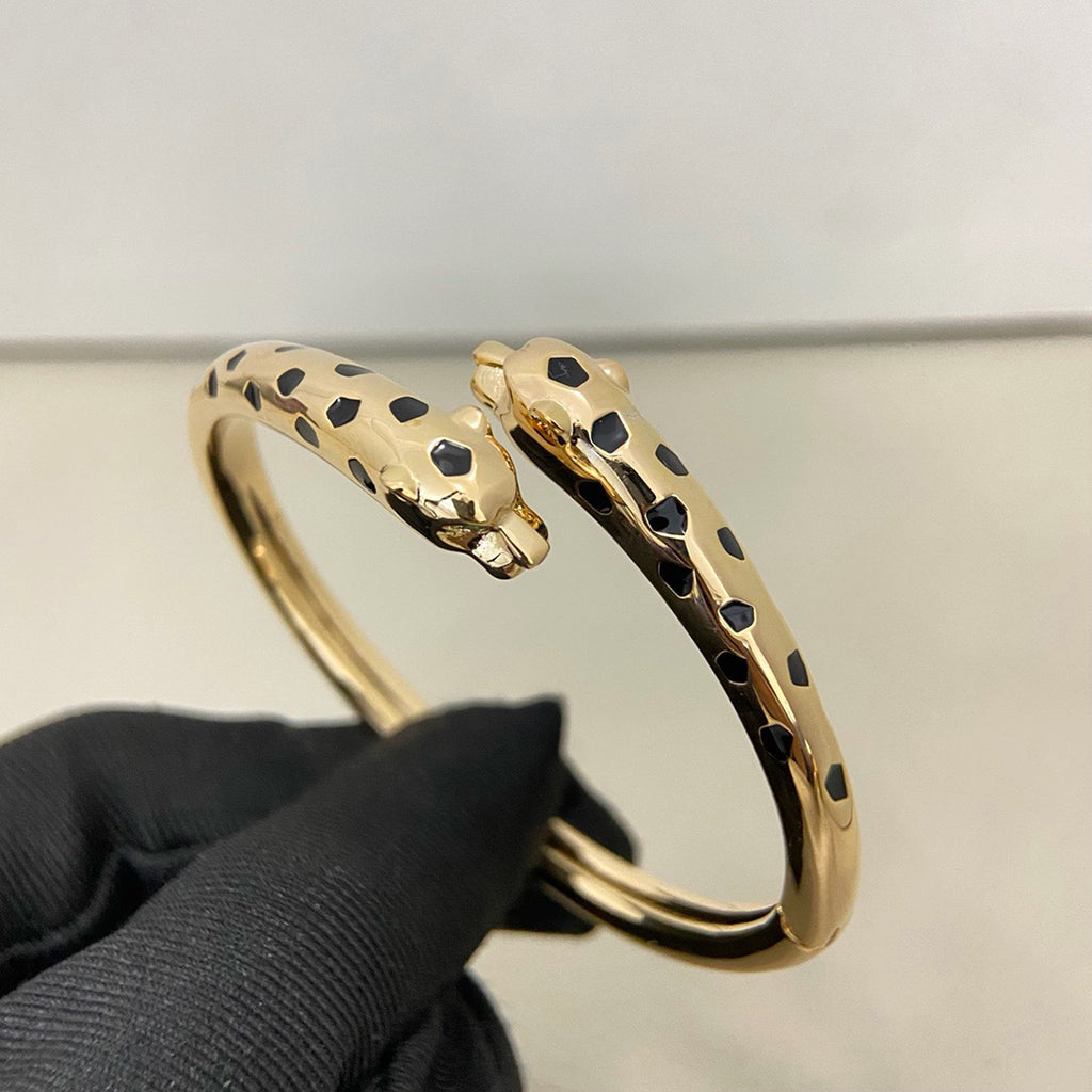 [⭐Reverie Jewels]PANTHERE DOUBLE HEADED OPEN BRACELET