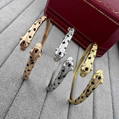 [⭐Reverie Jewels]PANTHERE DOUBLE HEADED OPEN BRACELET