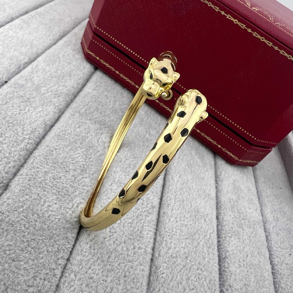 [⭐Reverie Jewels]PANTHERE DOUBLE HEADED OPEN BRACELET