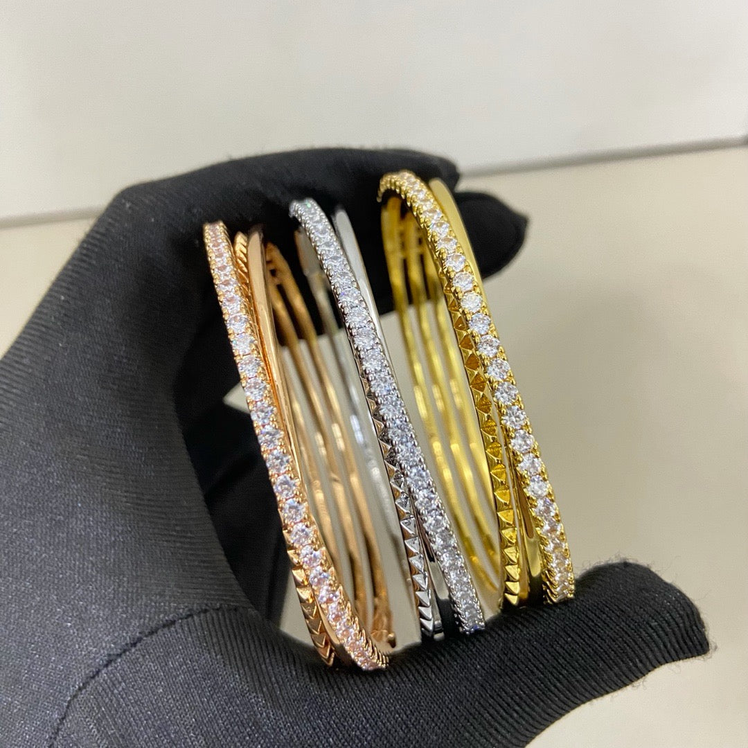 [⭐Reverie Jewels]ETINCELLE HALF-PAVED DIAMOND BRACELET