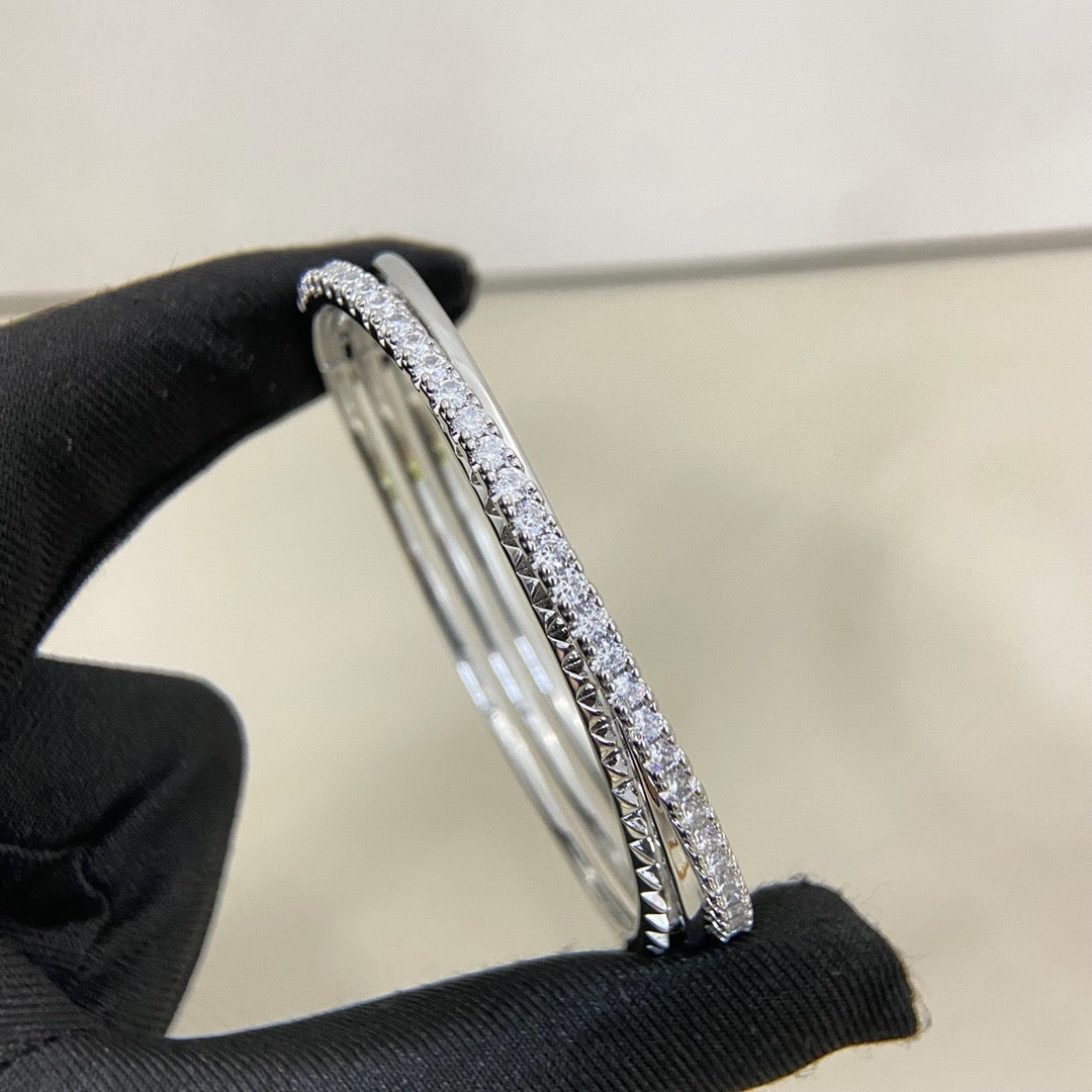 [⭐Reverie Jewels]ETINCELLE HALF-PAVED DIAMOND BRACELET