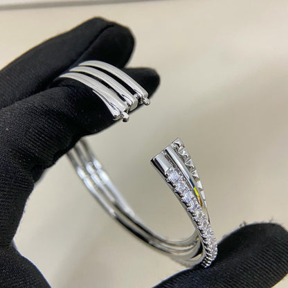 [⭐Reverie Jewels]ETINCELLE HALF-PAVED DIAMOND BRACELET