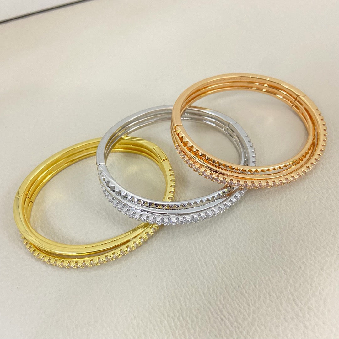 [⭐Reverie Jewels]ETINCELLE HALF-PAVED DIAMOND BRACELET