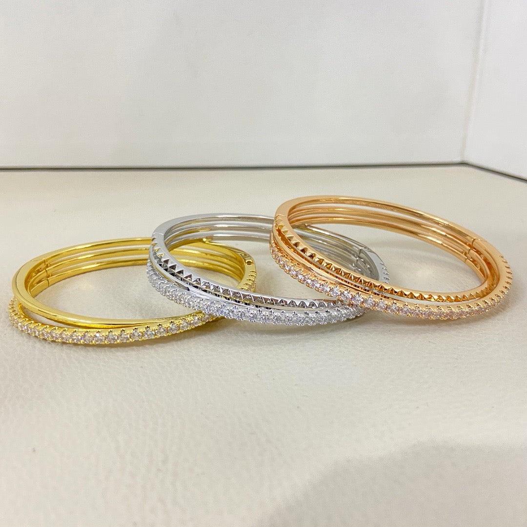 [⭐Reverie Jewels]ETINCELLE HALF-PAVED DIAMOND BRACELET