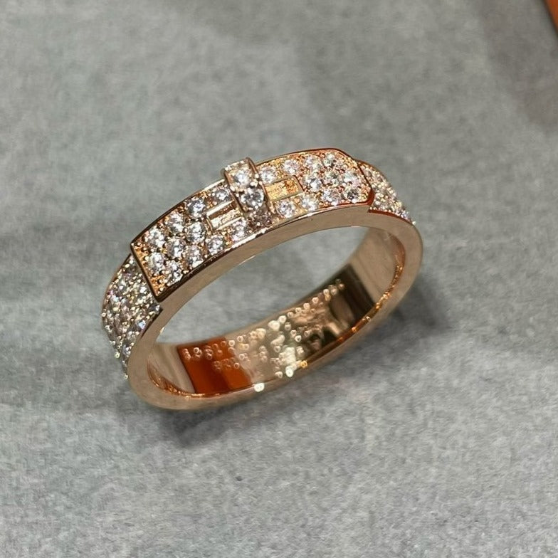 [⭐Reverie Jewels]KELLY PINK GOLD DIAMOND RING