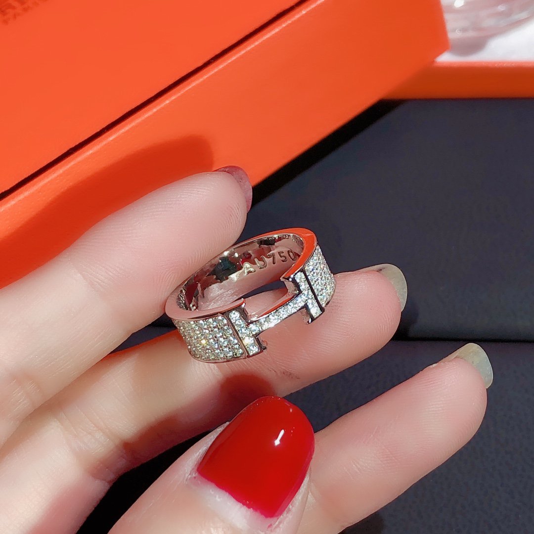 [⭐Reverie Jewels]H RING FULL DIAMOND