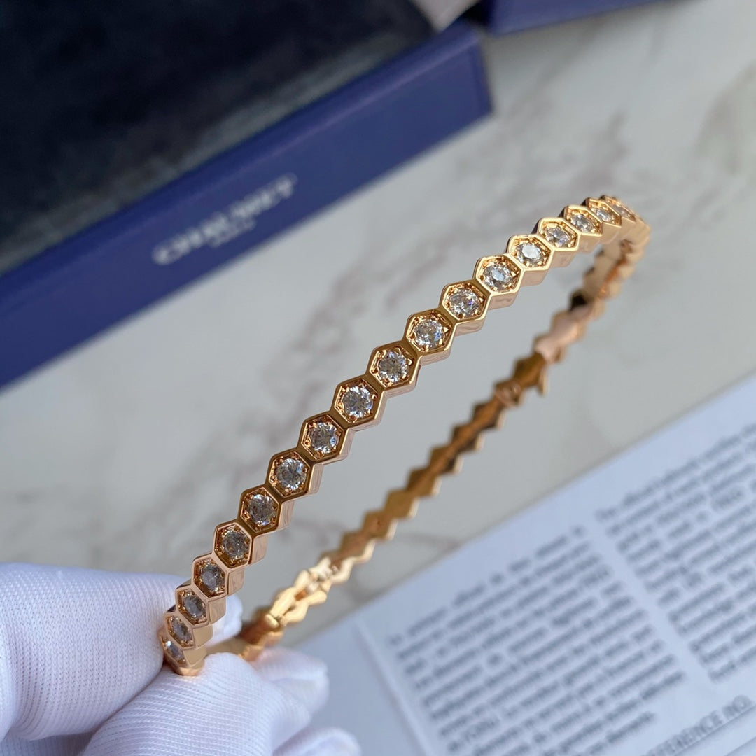 [⭐Reverie Jewels]BEE LOVE GOLD BRACELET FULL DIAMOND