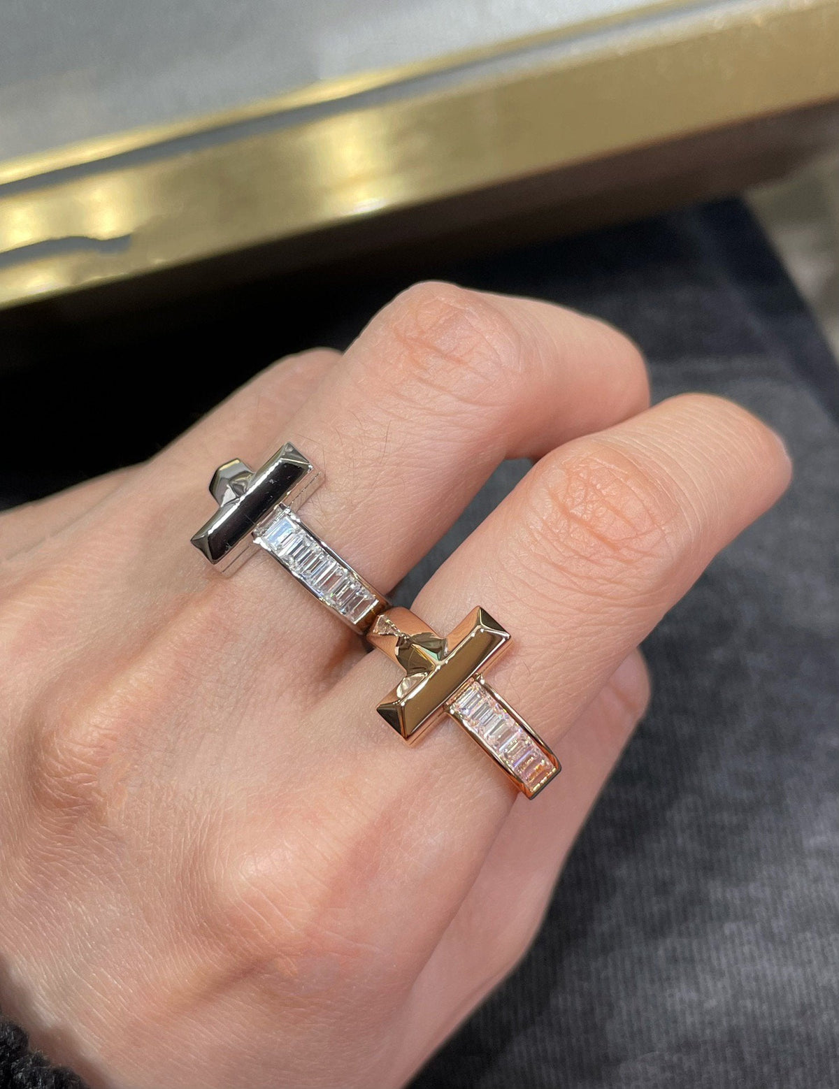 [Reverie Jewels]T1 WIDE 4.5MM DIAMOND RING