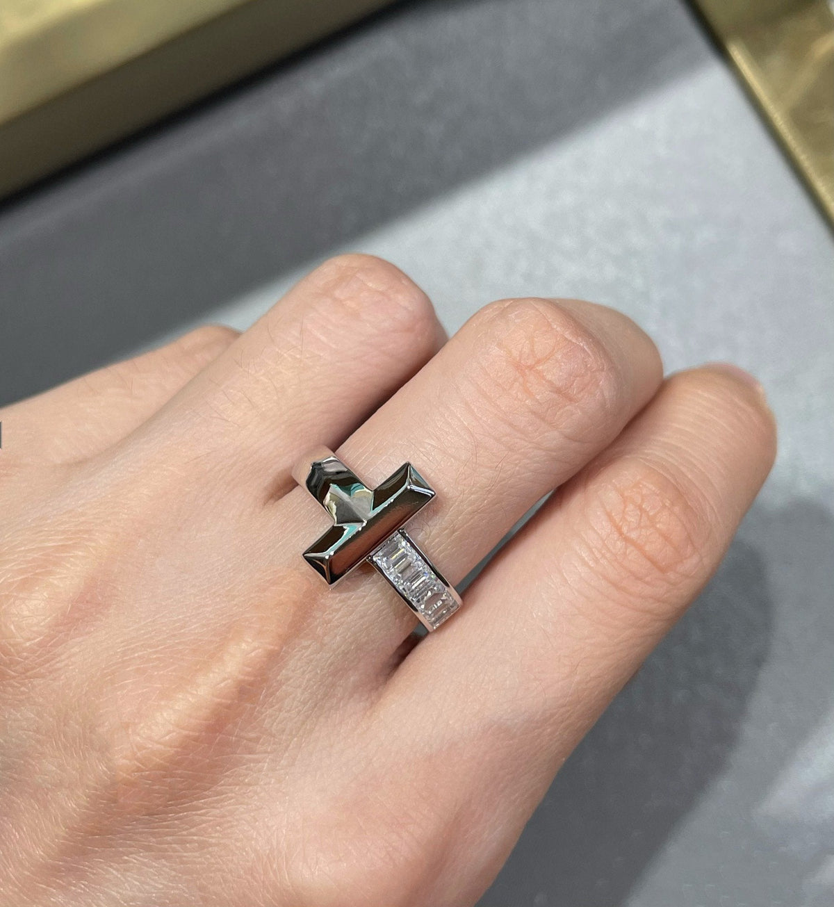 [Reverie Jewels]T1 WIDE 4.5MM DIAMOND RING