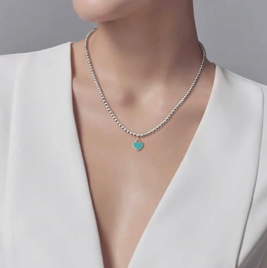 [Reverie Jewels]RETURN TO TIF SILVER BEAD NECKLACE