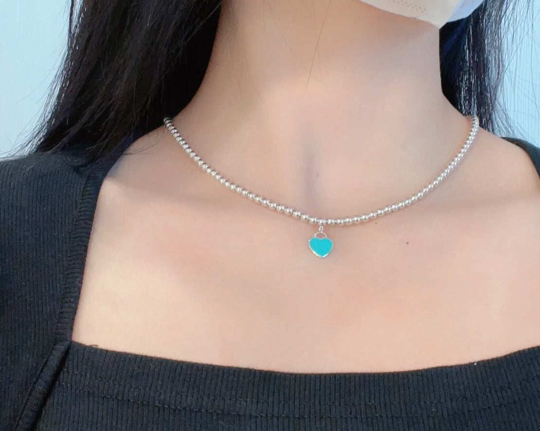 [Reverie Jewels]RETURN TO TIF SILVER BEAD NECKLACE