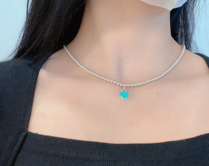 [Reverie Jewels]RETURN TO TIF SILVER BEAD NECKLACE