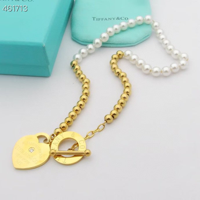 [Reverie Jewels]RETURN TO TIF HEART TAF BEAD PEARL BRACELET
