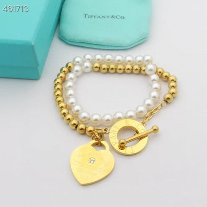 [Reverie Jewels]RETURN TO TIF HEART TAF BEAD PEARL BRACELET