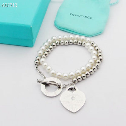 [Reverie Jewels]RETURN TO TIF HEART TAF BEAD PEARL BRACELET