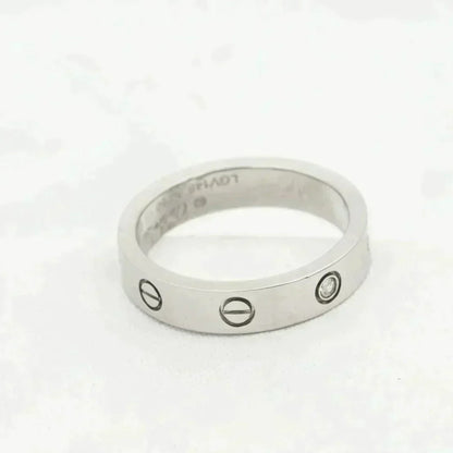 [⭐Reverie Jewels]LOVE RING 4MM 1 DIAMOND SILVER