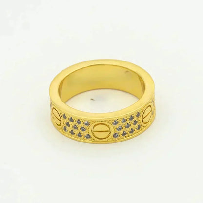 [⭐Reverie Jewels]LOVE RING 5.5MM DIAMONDS PAVED