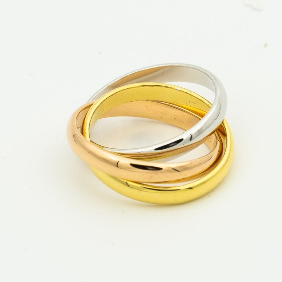 [⭐Reverie Jewels Jewelry]TRINITY RING GOLD PINK GOLD SILVER