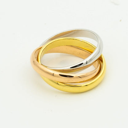 [⭐Reverie Jewels Jewelry]TRINITY RING GOLD PINK GOLD SILVER