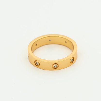 [⭐Reverie Jewels]LOVE RING 3.6MM 8 DIAMONDS