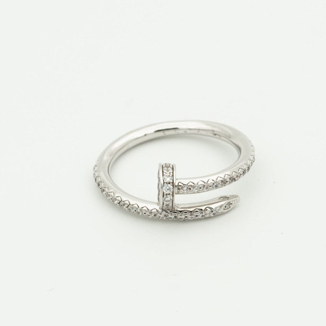 [⭐Reverie Jewels]JUSTE RING 1.8MM SILVER DIAMONDS