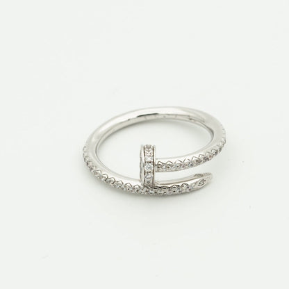 [⭐Reverie Jewels]JUSTE RING 1.8MM SILVER DIAMONDS
