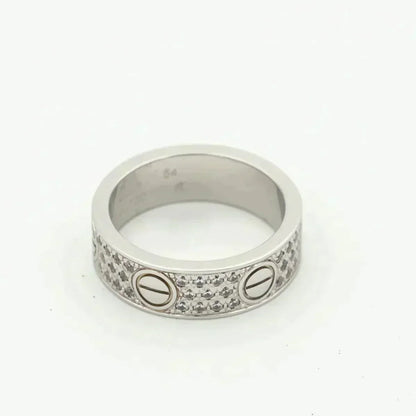 [⭐Reverie Jewels]LOVE RING 5.5MM DIAMONDS PAVED
