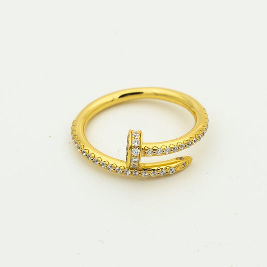 [⭐Reverie Jewels]JUSTE RING 1.8MM GOLD DIAMONDS