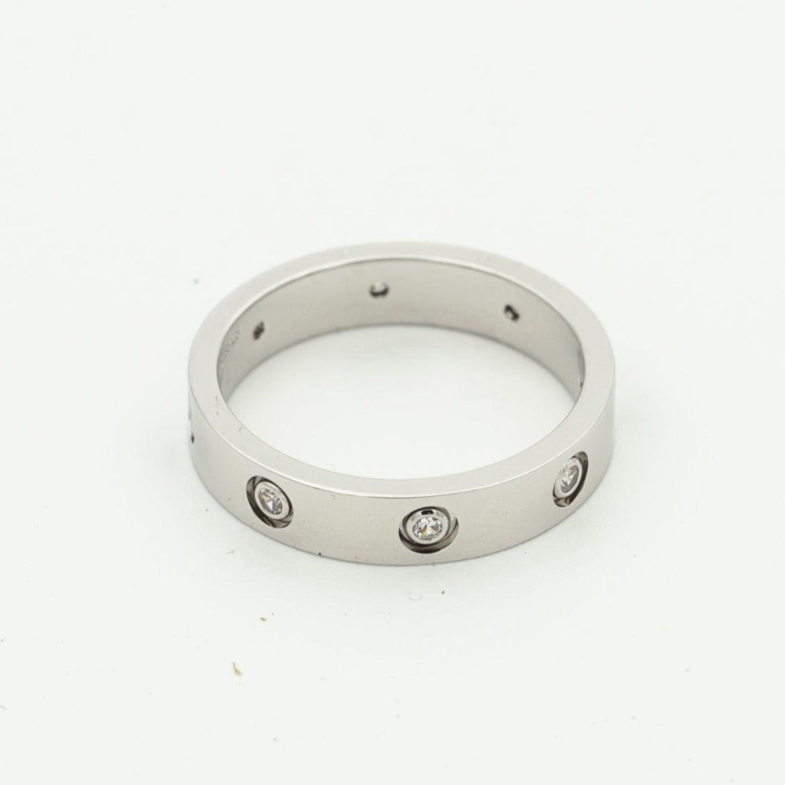[⭐Reverie Jewels]LOVE RING 3.6MM 8 DIAMONDS