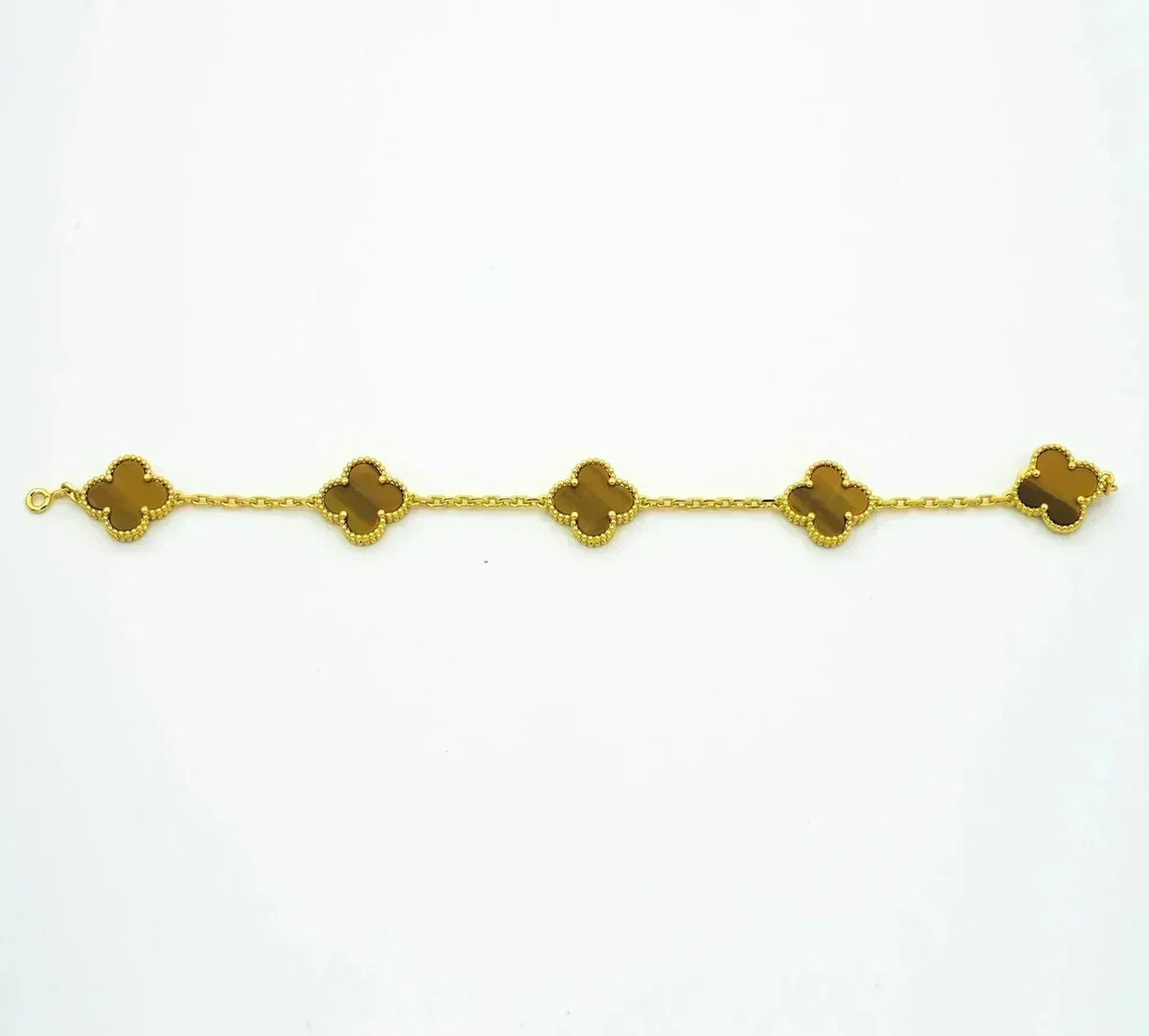 [⭐Reverie Jewels] CLOVER 5 MOTIFS TIGER EYE BRACELET COLLECTION