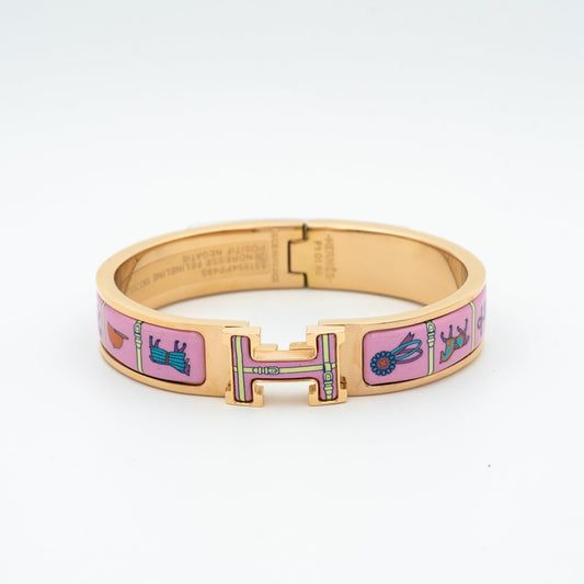 [⭐Reverie Jewels]H PINK GOLD BRACELET PINK CERAMIC