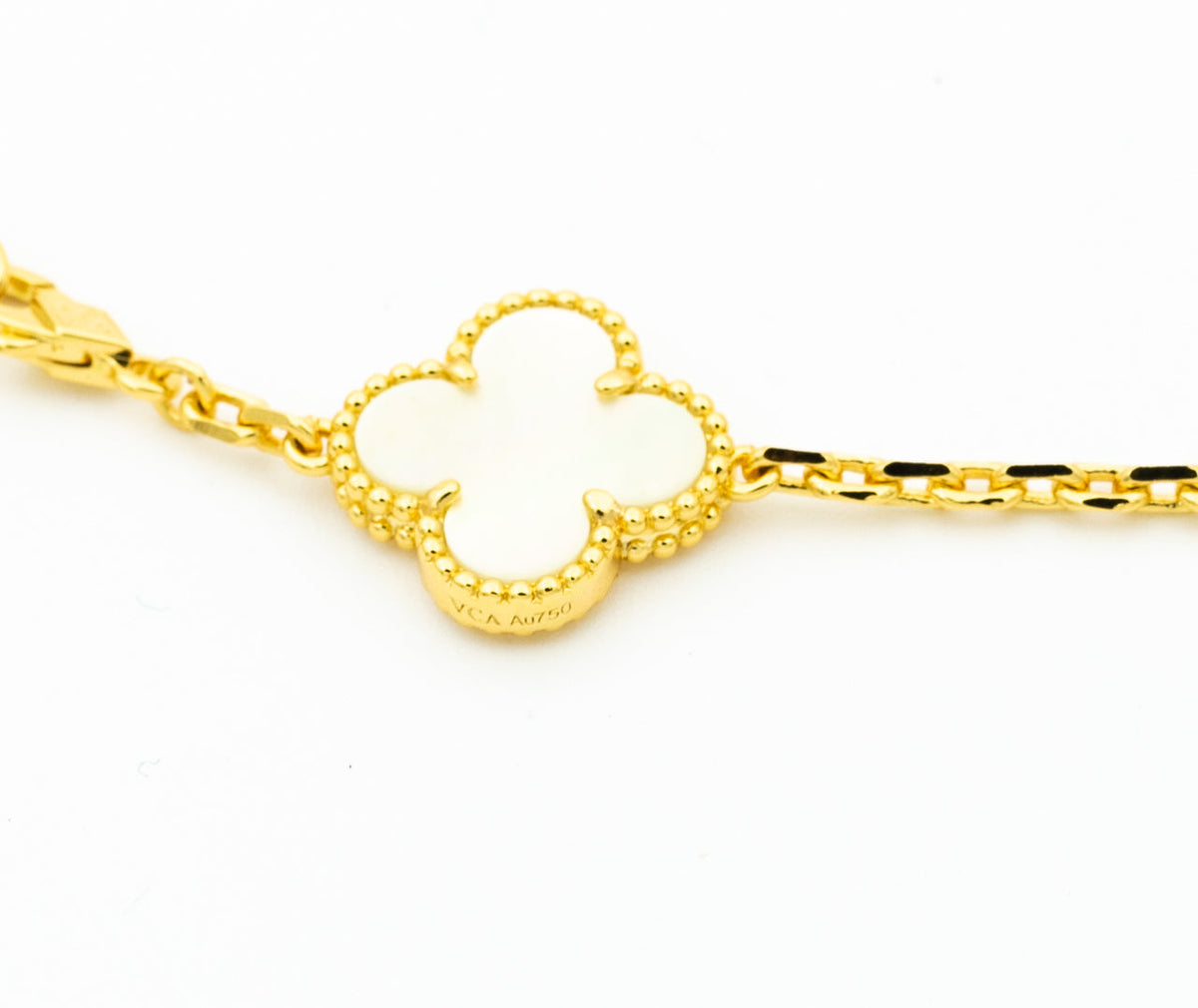[⭐Reverie Jewels]CLOVER BRACELET 5 MOTIFS ONYX MOP