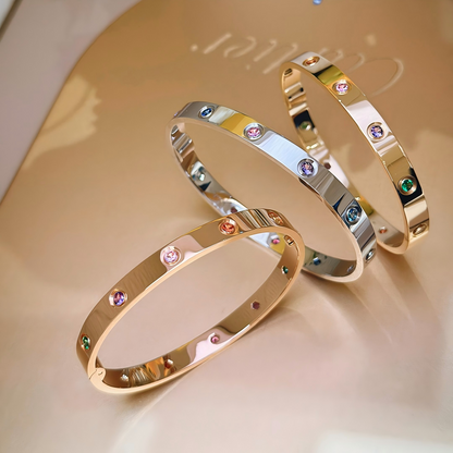 [⭐Reverie Jewels] 2026 RAINBOW LOVE BRACELET 6.1MM  10 DIAMONDS