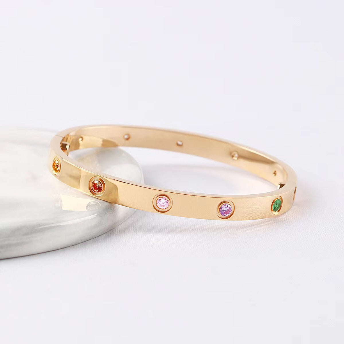 [⭐Reverie Jewels] 2026 RAINBOW LOVE BRACELET 6.1MM  10 DIAMONDS