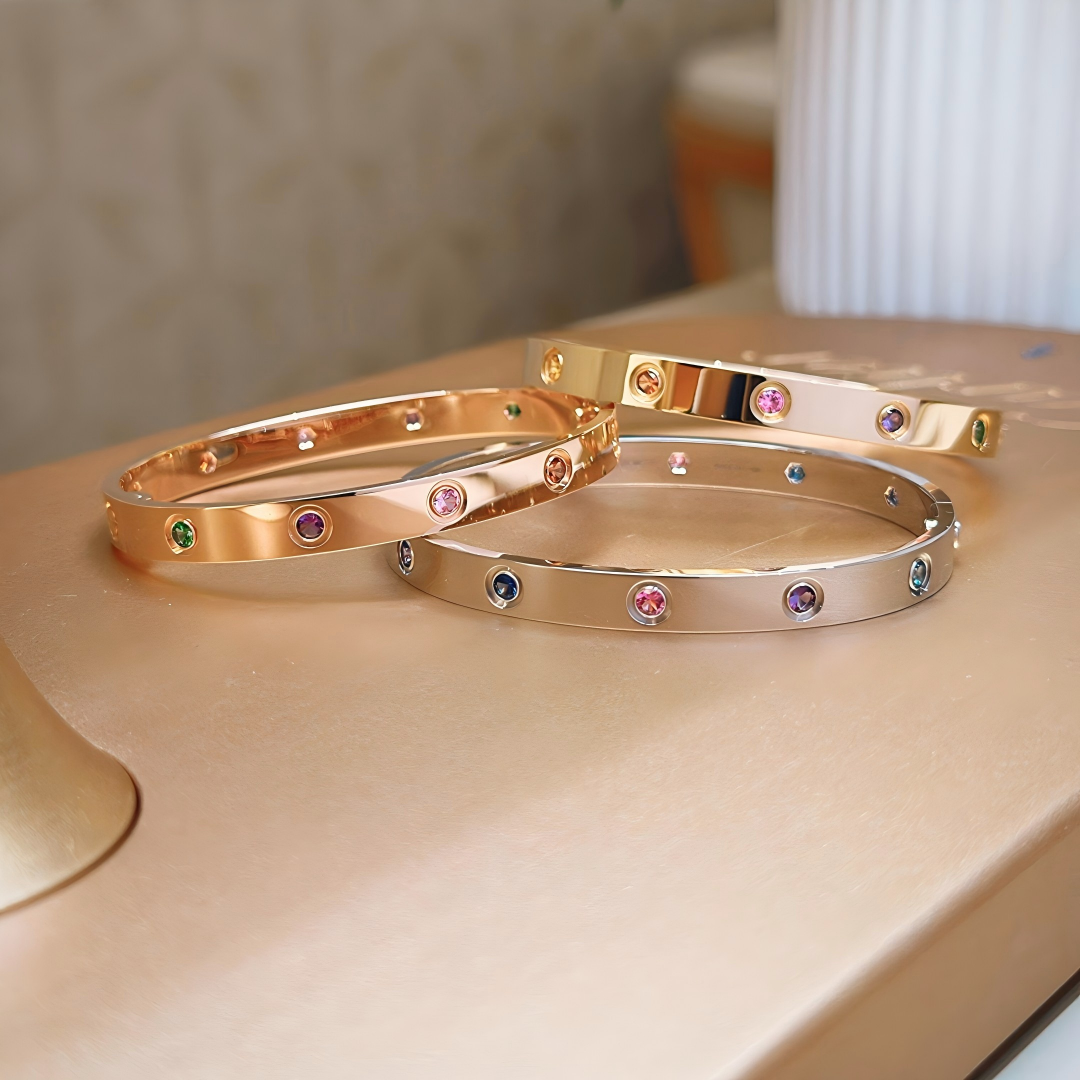 [⭐Reverie Jewels] 2026 RAINBOW LOVE BRACELET 6.1MM  10 DIAMONDS