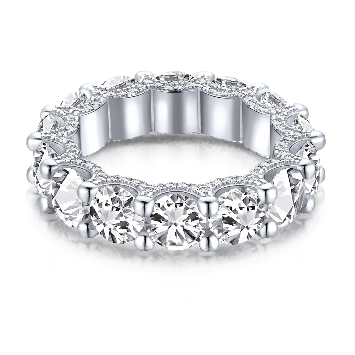 [Reverie Jewels]Gorgeous Round Cut Tennis Ring