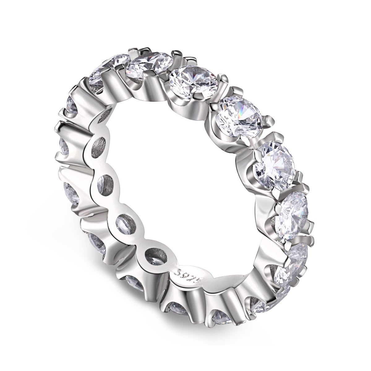 [Reverie Jewels]Eternity Round Cut Tennis Ring