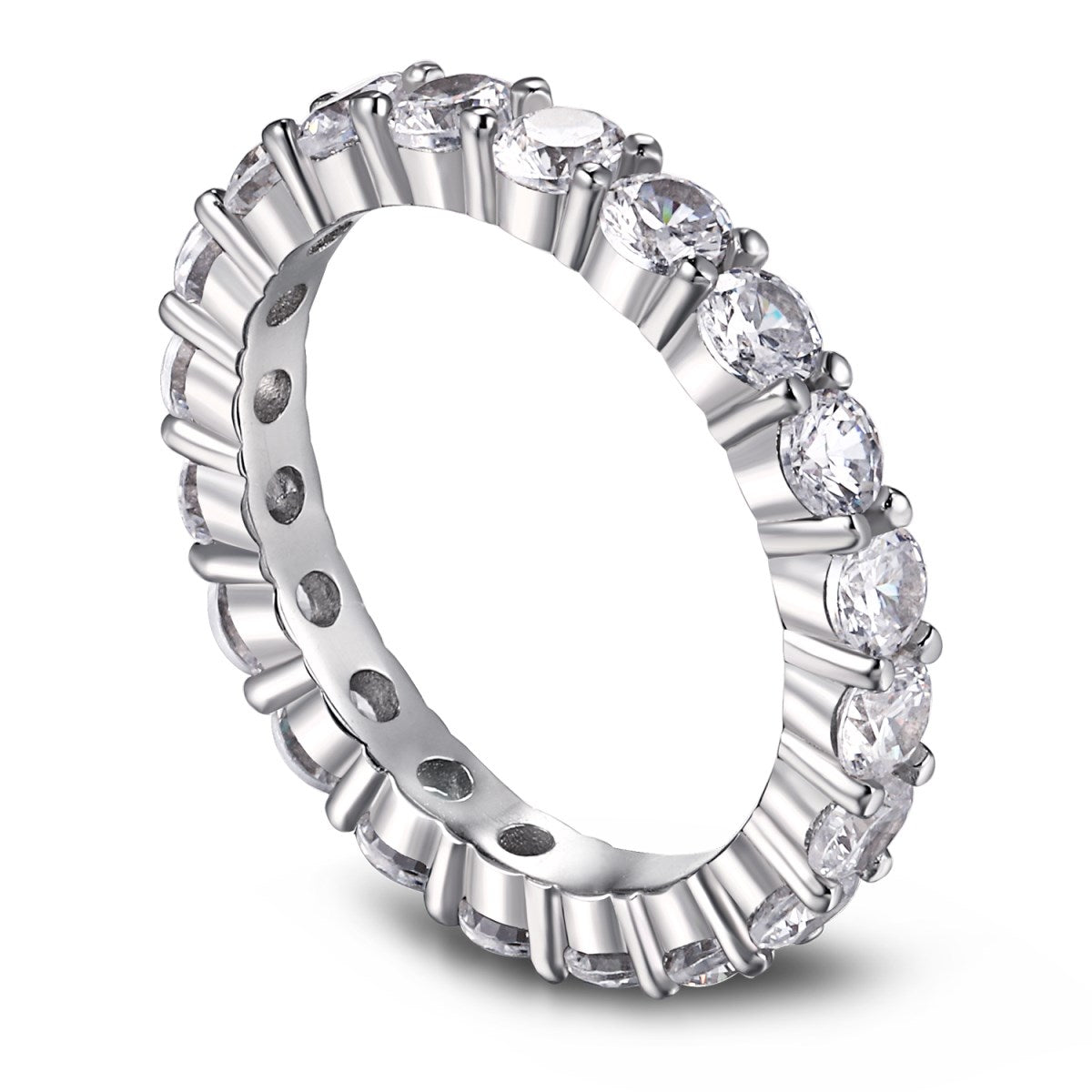 [Reverie Jewels]Sparkling Round Cut Tennis Ring