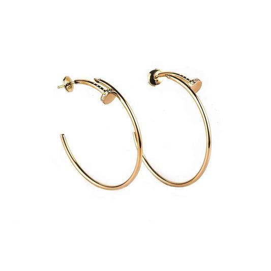 [⭐Reverie Jewels]JUSTE EARRINGS GOLD DIAMONDS 1.8MM