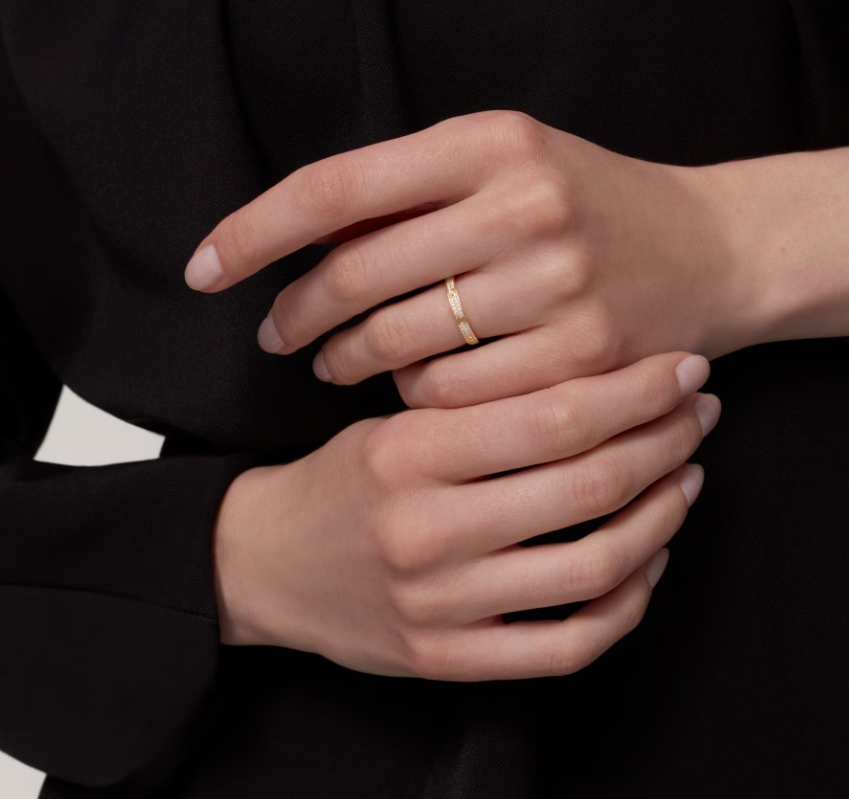 [⭐Reverie Jewels]LOVE RING 2.6mm-wide full-diamond ring Gold