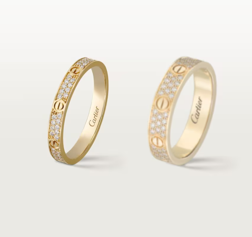 [⭐Reverie Jewels]LOVE RING 2.6mm-wide full-diamond ring Gold