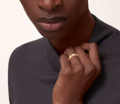 [⭐Reverie Jewels]LOVE RING 4mm-wide full-diamond ring GOLD