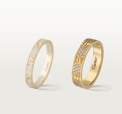 [⭐Reverie Jewels]LOVE RING 4mm-wide full-diamond ring GOLD