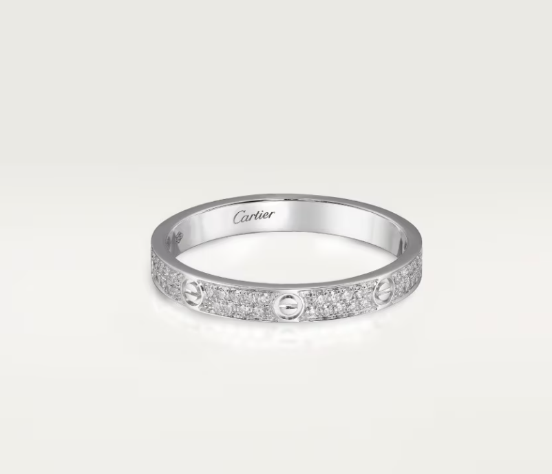 [⭐Reverie Jewels]LOVE RING 2.6mm-wide full-diamond ring silver